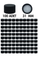 100 Adet Sızdırmaz Plastik Siyah Kapak Dorika Marazka Yağdanlık Şişesi Kapağı 31 Pp/31 mm