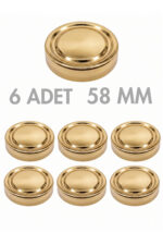 6 Adet Derin Gold Metal Ergo Bebek Mama Reçel Fıstık Ezmesi Kavanoz Kapağı – 58 mm (156 cc kavanozlara uyumlu)
