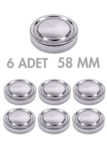 6 Adet Derin Gümüş Metal Ergo Bebek Mama Reçel Fıstık Ezmesi Kavanoz Kapağı – 58 mm (156 cc kavanozlara uyumlu)