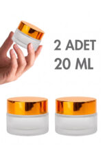 50 Adet Gold Parlak Kapaklı Buzlu Dudak Cilt Bakımı Krem Kozmetik El Bakım Seyahat Cam Kavanozu 20 ML