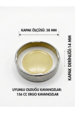 6 Adet Derin Gümüş Metal Ergo Bebek Mama Reçel Fıstık Ezmesi Kavanoz Kapağı – 58 mm (156 cc kavanozlara uyumlu) - Görsel 2