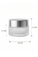 6 Adet Silver Parlak Kapaklı Buzlu Dudak Cilt Bakımı Krem Kozmetik El Bakım Seyahat Cam Kavanozu 20 ML - Görsel 2