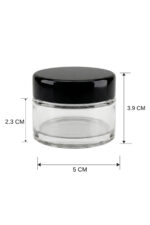 2 Adet Siyah Kapaklı Parlak Şeffaf Cam Lip Glowy Balm Krem Kozmetik El Bakım Seyahat Kavanozu 30ML - Görsel 2
