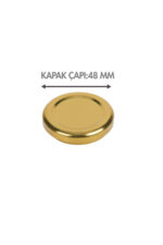50 Adet Gold Kapak Metal Kavanoz Kapağı – 48 mm (105 cc kavanozlara uyumlu) - Görsel 2