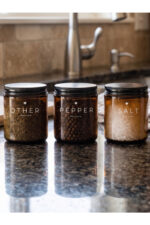 3'lü Amber Cam Diğer,Biber,Tuz Baharatlık Seti - Other, Pepper, Salt Yazılı Suya Dayanıklı Etiketli – 3'lü Set / 270 ml - Görsel 3