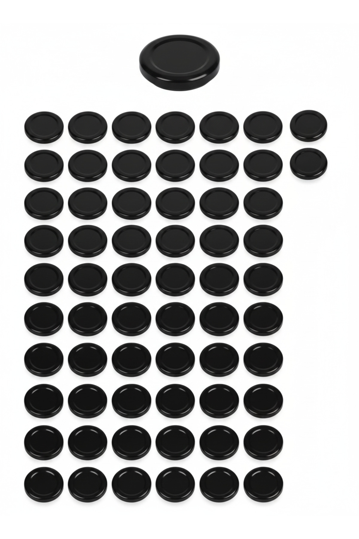 1_org_zoom 50 Adet Siyah Kavanoz Kapağı – 38mm (250 ml kavanozlara uyumlu) - Görsel 1