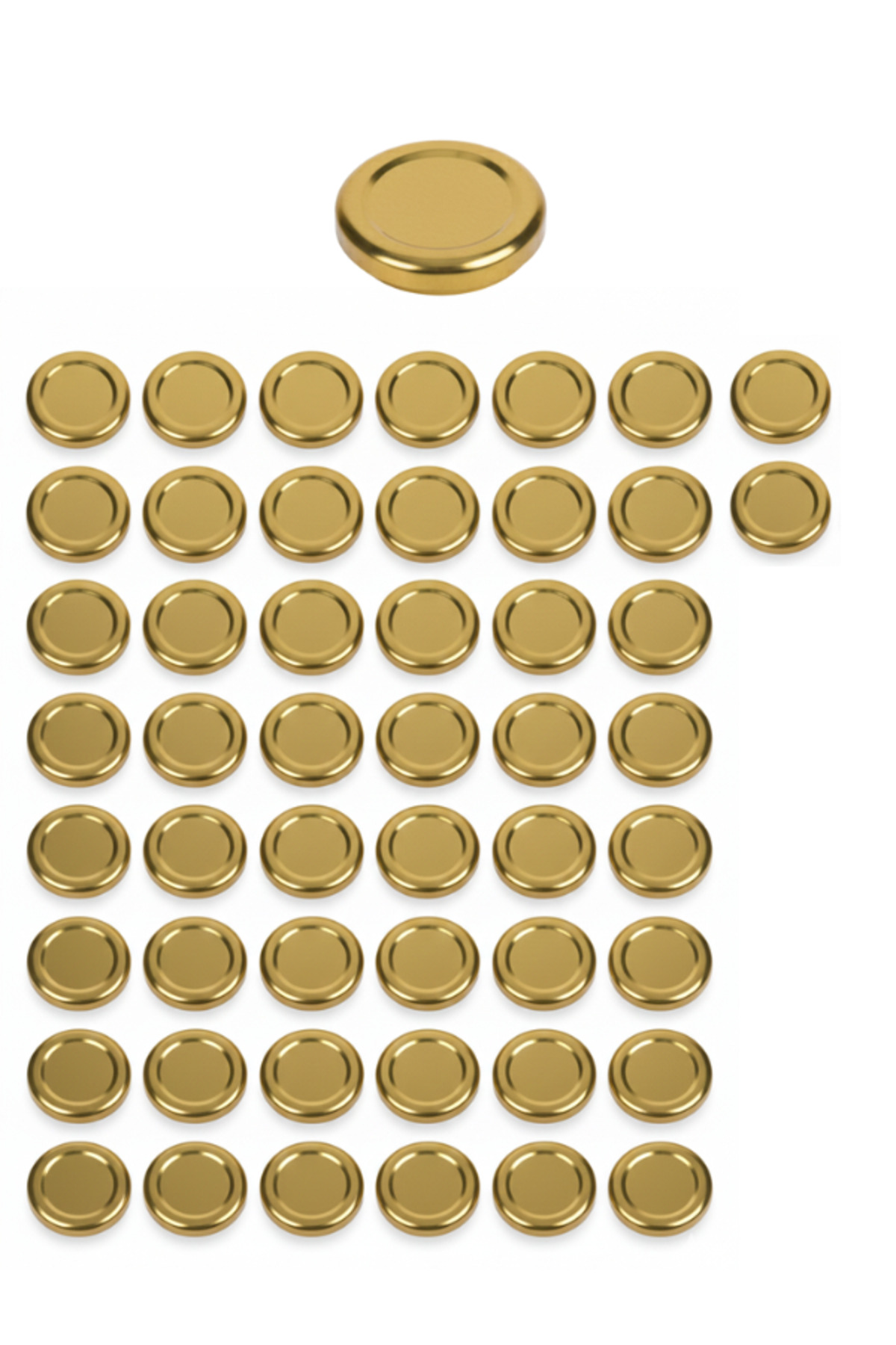 1_org_zoom 50 Adet Gold Kavanoz Kapağı – 38mm (250 ml kavanozlara uyumlu) - Görsel 1