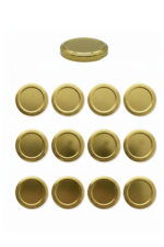 12 Adet Gold Kavanoz Kapağı – 53mm (190cc kavanoza uyumlu)