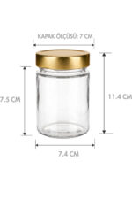 2'li Gold Kapaklı Şeffaf Cam Kahve ve Şeker Kavanozu Mutfak Organizer Kahve Köşesi Seti–Coffee Jar&Sweet Cubes Yazılı Suya Dayanıklı Etiketli–Ahşap Kaşıklı 2'li Set-350 ml - Görsel 3