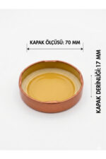 3'lü Şeffaf Cam Bronz Bakır Kapaklı Düzenleyici Kulak Pamuğu Diş İpi Banyo Organizer Seti – COTTON BUDS & COTTON PADS & DENTAL FLOSS Yazılı/ 255 ML - Görsel 4