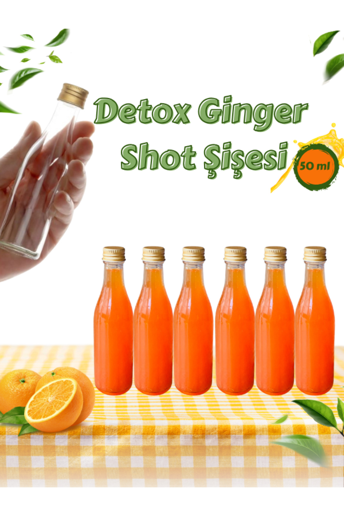 1_org_zoom 6 Adet Damla Model Cam Yağ Sirke Limon Sos Cam Şişe 50 ml - Görsel 1