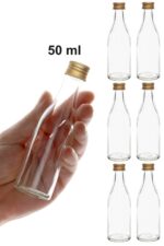 6 Adet Damla Model Cam Yağ Sirke Limon Sos Cam Şişe 50 ml - Görsel 2
