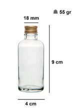 9 Adet Şeffaf Cam Shot Şişesi Sızdırmaz Gold Metal Kapaklı Hediyelik Koku Süs Çok Amaçlı Şişe 50ml - Görsel 2