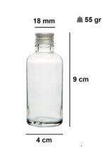 6 Adet Klasik Cam Shot Şişesi Sızdırmaz Metal Kapaklı Koku Çok Amaçlı Kavanoz 50ml - Görsel 2