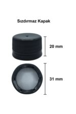 30 Adet Çok Amaçlı Şeffaf Cam Yuvarlak Dorika Şişe 500 Ml - Sızdırmaz Kapaklı - Görsel 3