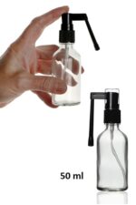 Şeffaf Cam Ağız Boğaz Spreyi Şişesi 50 Ml