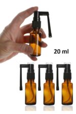 3 Adet Amber Cam Ağız Boğaz Spreyi Şişesi 20 Ml
