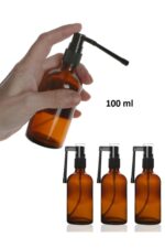 3 Adet Ağız Boğaz Sprey Şişesi Amber Cam 100 ml