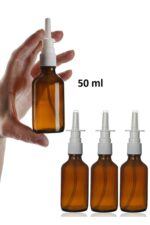 3 Adet Amber Cam Burun Sprey Şişesi 50ml