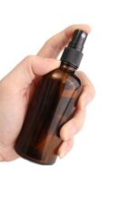 6 Adet Sprey Başlıklı Amber Cam Kolonya Dezenfektan Şişesi 100 Ml