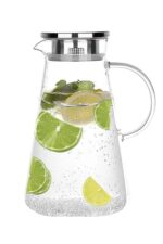Lüx Metal Kapaklı Isıya Dayanıklı Borosilikat Cam Sürahi 1800ml