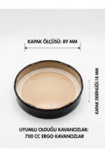 6 Adet Derin Siyah Metal Ergo Bebek Mama Reçel Fıstık Ezmesi Kavanoz Kapağı – 89 mm (700 cc kavanozlara uyumlu) - Görsel 2