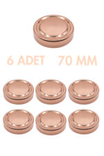 6 Adet Derin Bronz Metal Ergo Bebek Mama Reçel Fıstık Ezmesi Kavanoz Kapağı – 70 mm (255 cc-350 cc-545 cc kavanozlara uyumlu)