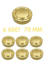 6 Adet Derin Gold Metal Ergo Bebek Mama Reçel Fıstık Ezmesi Kavanoz Kapağı – 70 mm (255 cc-350 cc-545 cc kavanozlara uyumlu)