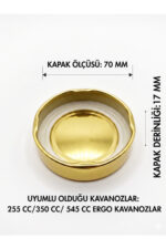 6 Adet Derin Gold Metal Ergo Bebek Mama Reçel Fıstık Ezmesi Kavanoz Kapağı – 70 mm (255 cc-350 cc-545 cc kavanozlara uyumlu) - Görsel 2