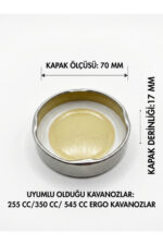 6 Adet Derin Gümüş Metal Ergo Bebek Mama Reçel Fıstık Ezmesi Kavanoz Kapağı – 70 mm (255 cc-350 cc-545 cc kavanozlara uyumlu) - Görsel 2