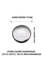 6 Adet Derin Siyah Metal Ergo Bebek Mama Reçel Fıstık Ezmesi Kavanoz Kapağı – 70 mm (255 cc-350 cc-545 cc kavanozlara uyumlu) - Görsel 2