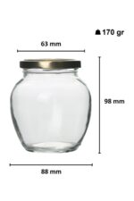14 Adet 370 Ml Şeffaf Cam Yumurta Model Konserve Kavanozu Gold Metal Kapaklı - Görsel 2